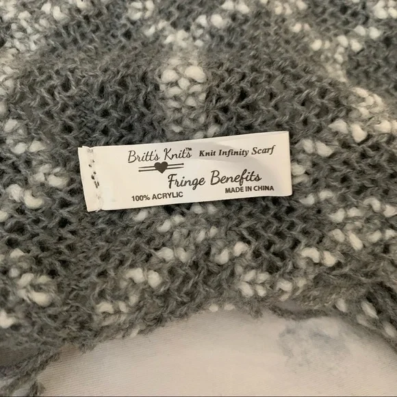 Grey Knit Infinity Scarf - Picture 2 of 2